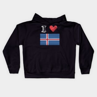 I love Flag from Island Kids Hoodie